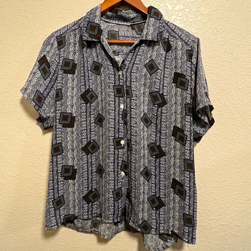 Vintage Short Sleeve Button Up